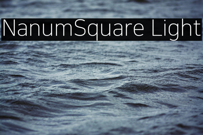 NanumSquare Light Example 3