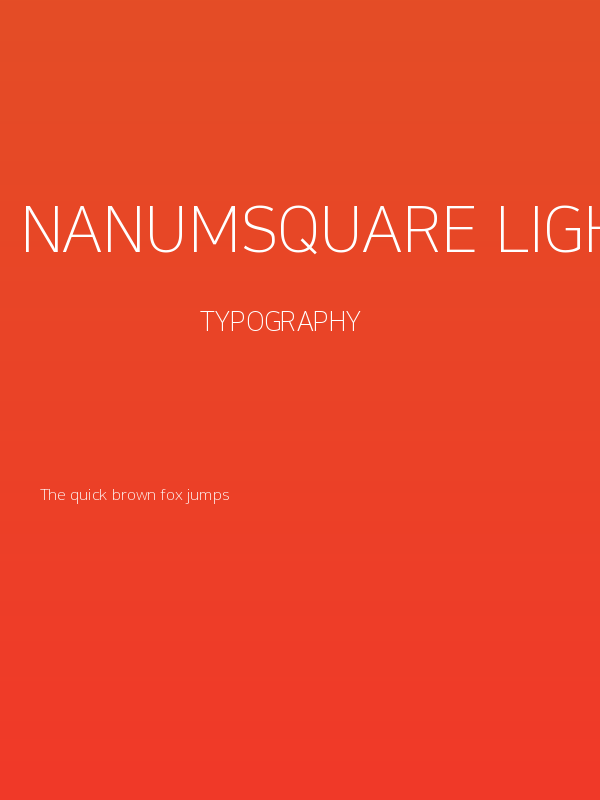 NanumSquare Light Poster