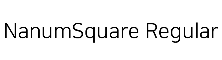 NanumSquare Regular Font
