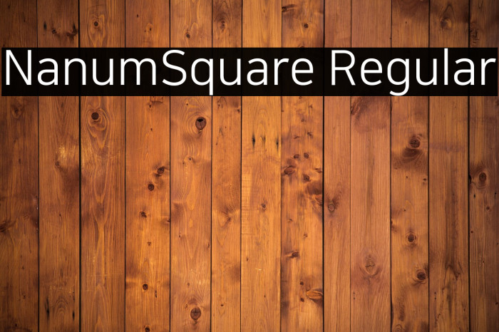 NanumSquare Regular Example 2