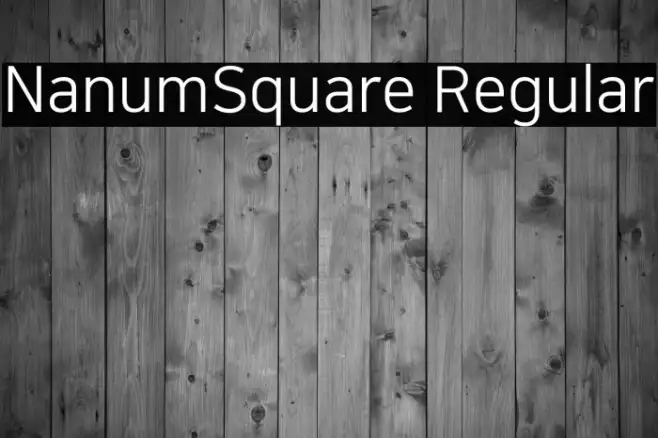 NanumSquare Regular Example 2