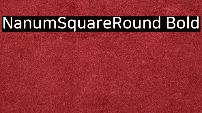 NanumSquareRound Bold Example 2