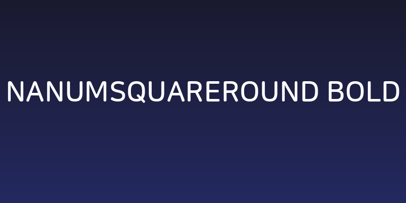 NanumSquareRound Bold Social Header