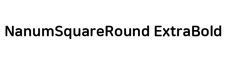 NanumSquareRound ExtraBold Font