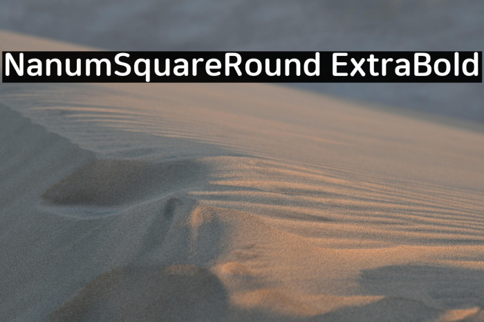 NanumSquareRound ExtraBold Example 2