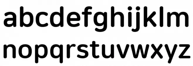 NanumSquareRound ExtraBold Шрифта строчной