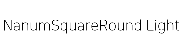 NanumSquareRound Light Font