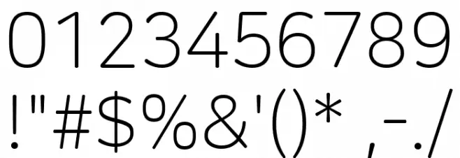 NanumSquareRound Light Font OTHER CHARS