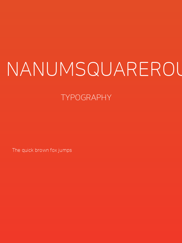 NanumSquareRound Light Poster
