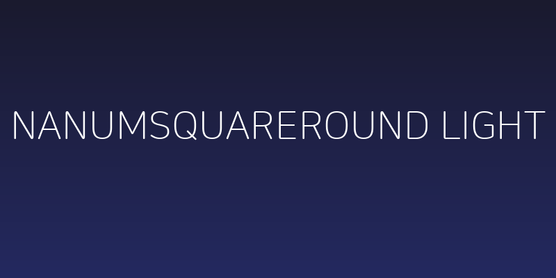 NanumSquareRound Light Social Header