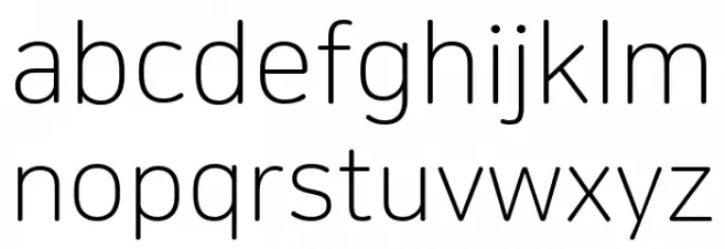 NanumSquareRound Light Font LOWERCASE