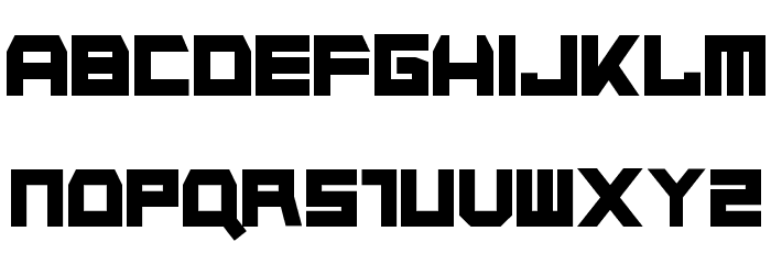 Napalm Strike Font LOWERCASE