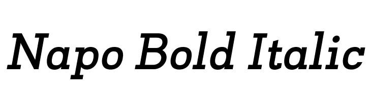 Napo Bold Italic Font