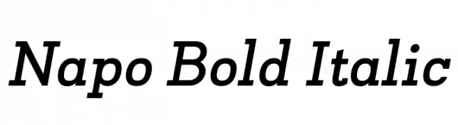 Napo Bold Italic  免费字体下载