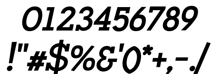 Napo Bold Italic Font OTHER CHARS