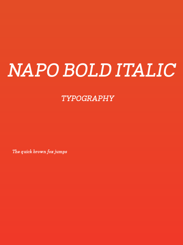 Napo Bold Italic Poster