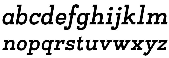 Bold italic font