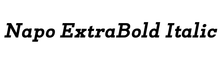 Napo ExtraBold Italic फ़ॉन्ट