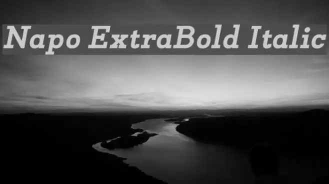 Napo ExtraBold Italic Font examples