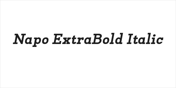 Napo ExtraBold Italic Logo