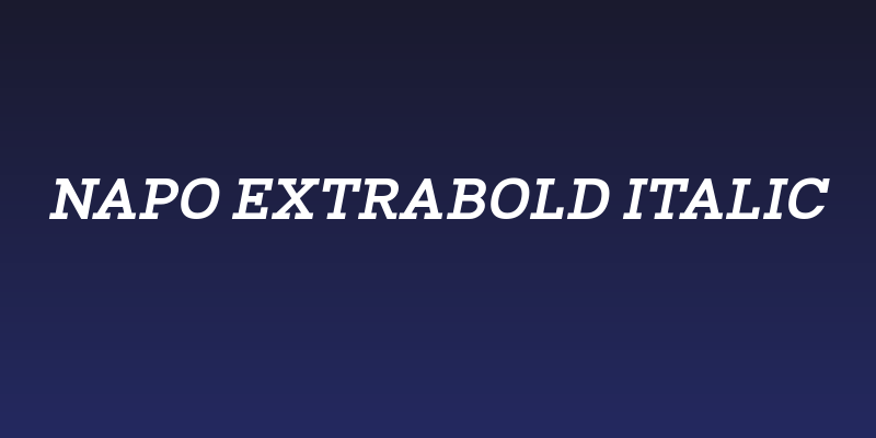 Napo ExtraBold Italic Social Header