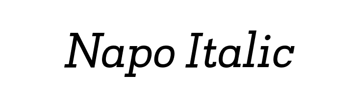 Napo Italic Font