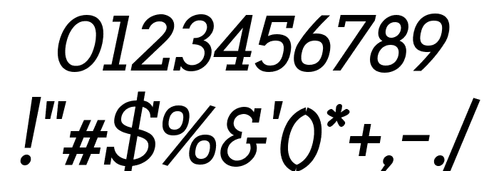 Napo Italic Font OTHER CHARS