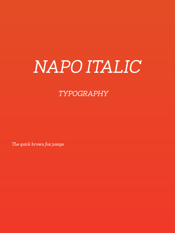 Napo Italic Poster