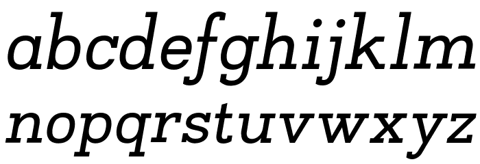 Napo Italic Font LOWERCASE