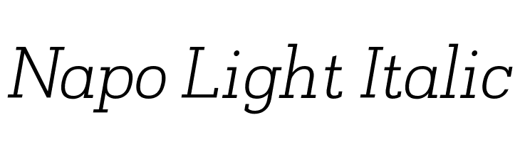 Napo Light Italic  Fuentes Gratis Descargar
