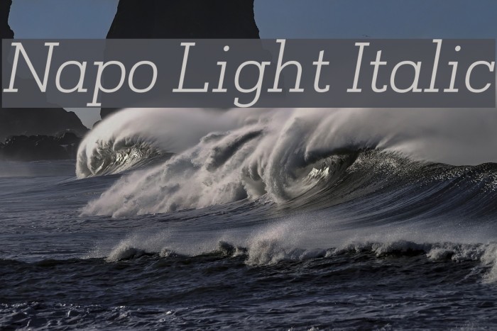 Napo Light Italic Font examples