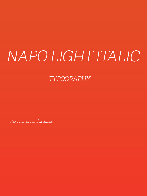 Napo Light Italic Poster