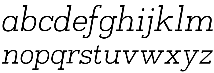Napo Light Italic Font LOWERCASE