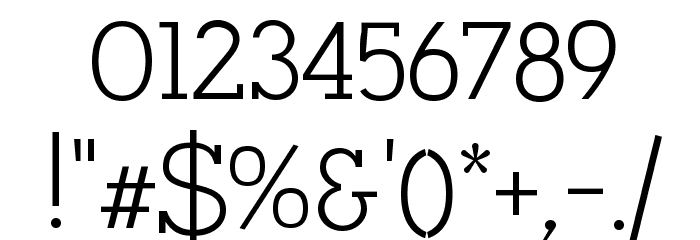 Napo-Light Font OTHER CHARS