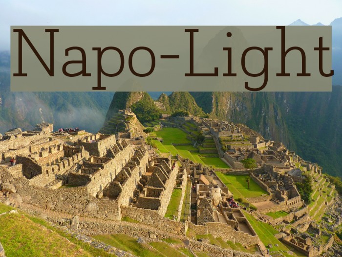 Napo-Light Font examples