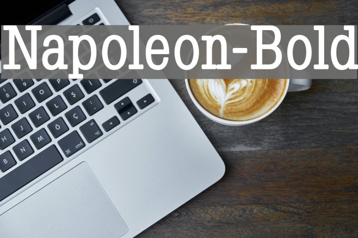 Napoleon-Bold Font examples