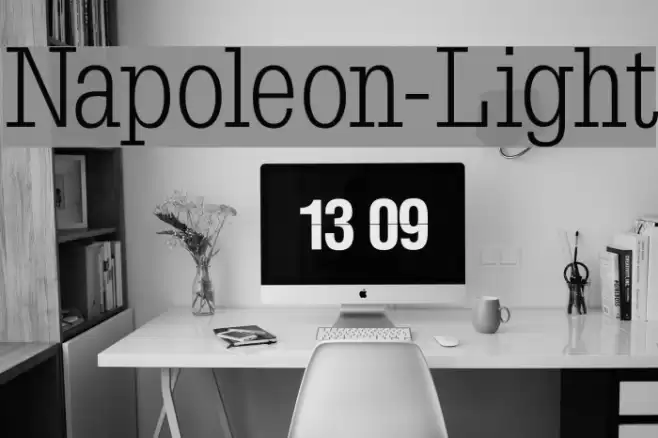 Napoleon-Light Шрифта examples