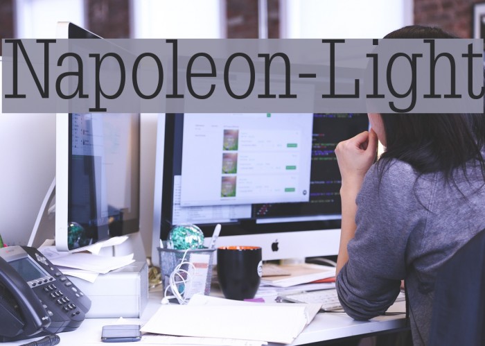 Napoleon-Light Шрифта examples