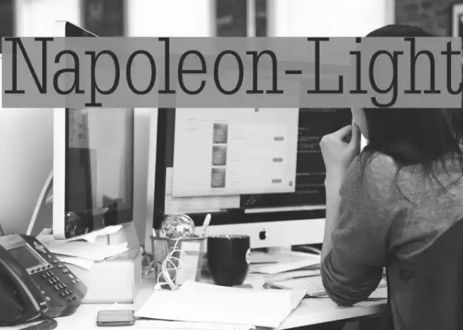 Napoleon-Light Шрифта examples
