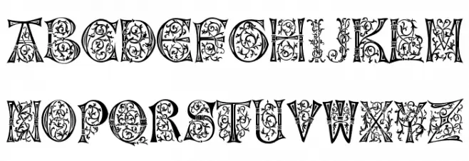 Napoli Initialen Schriftart Groß