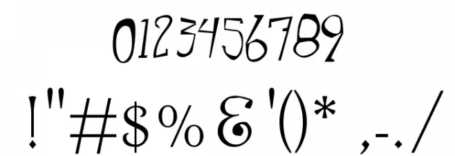 Narcoleptic Dance Font OTHER CHARS