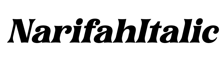Narifah Italic  font caratteri gratis