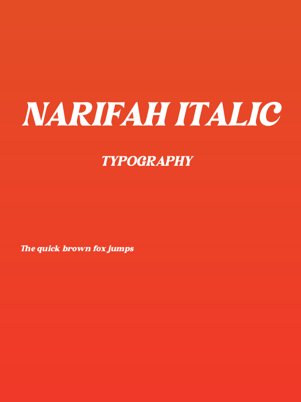 Narifah Italic Poster