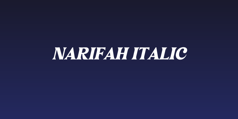 Narifah Italic Social Header