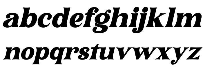 Narifah Italic Font LOWERCASE
