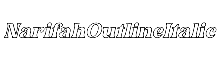 Narifah Outline Italic  Descarca Fonturi Gratis