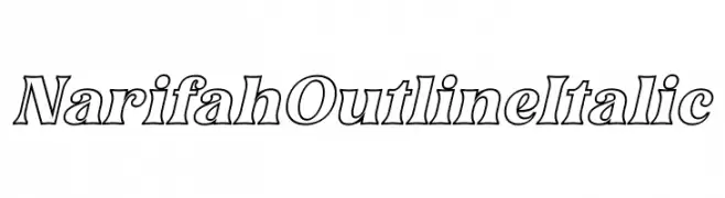 Narifah Outline Italic  font caratteri gratis