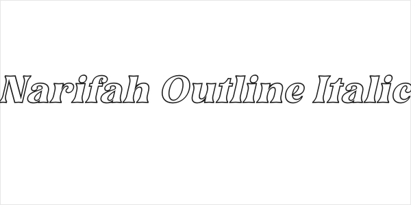 Narifah Outline Italic Logo