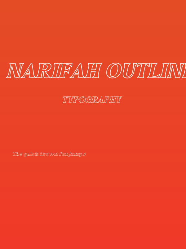 Narifah Outline Italic Poster