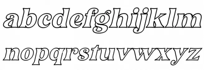 Narifah Outline Italic Polices MINUSCULES